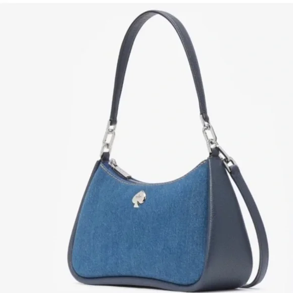 NWOT Kate Spade Denim Convertible Shoulder Bag - Picture 2 of 2